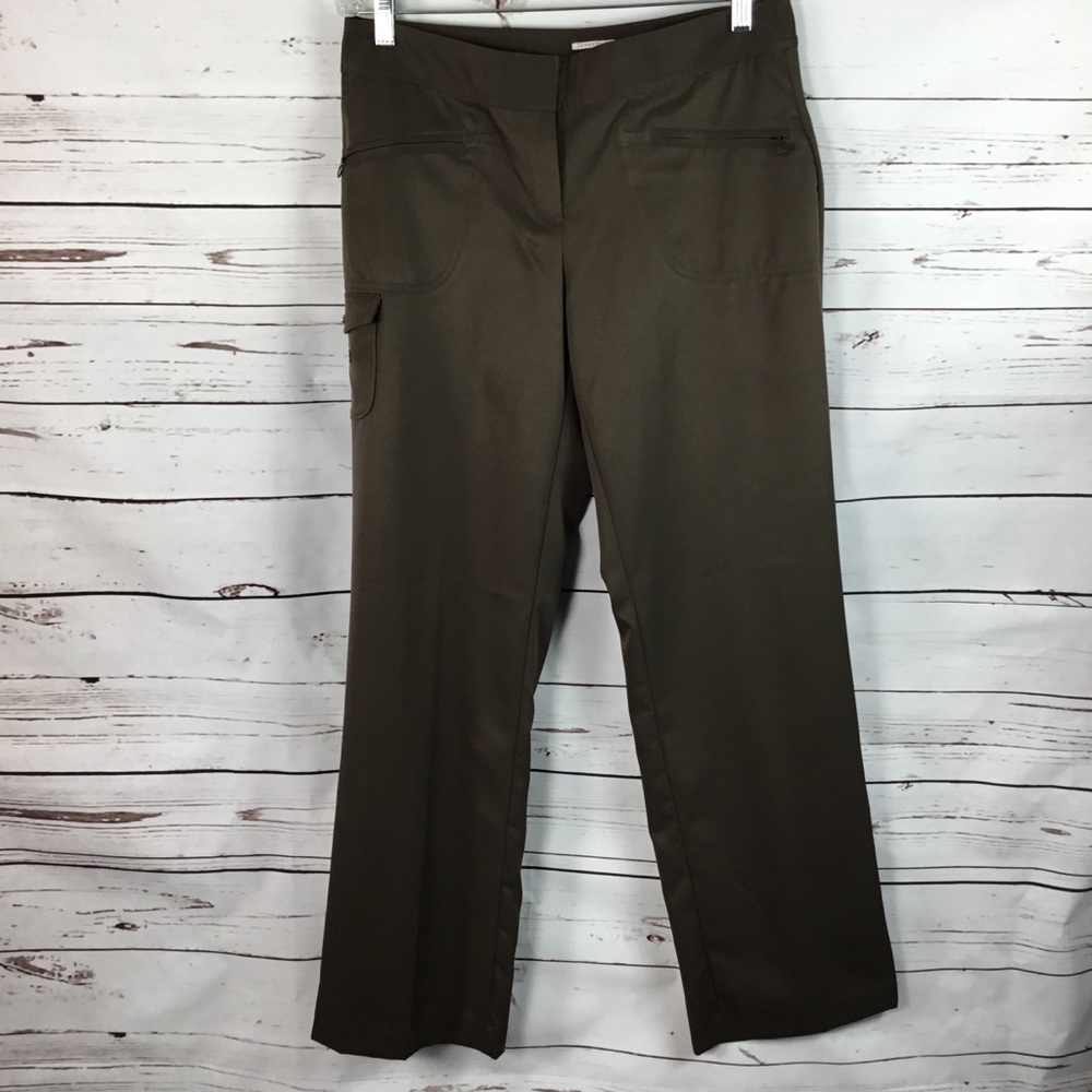 Izod XFG Athletic Stretch Pants.‎ Brown Size 6.